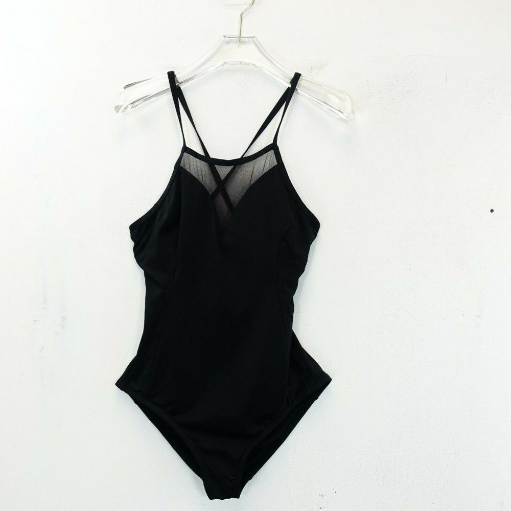 One Piece Monokini Swimsuit M Black Swim Illusion Cut Out CAPTIVA x‎ CHRISTINA